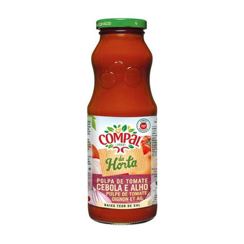 Molho de Tomate com Cebola e Alho Compal Vidro 500g