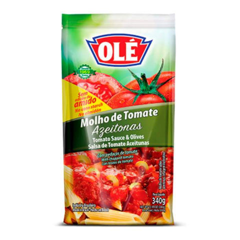 Molho Refogado com Tomate e Azeitonas Verdes Olé 340g (Sachê)